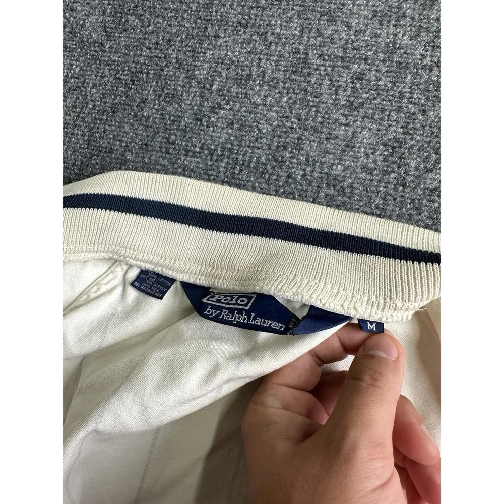 Mens 90s Polo by Ralph Lauren Striped Snap Front Bomber Jacket, Size M